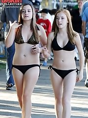 12 pictures - Bikini panties make their asses round