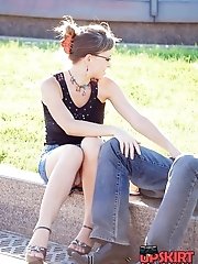 12 pictures - Unaware upskirt models in the streets