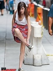 12 pictures - Nasty and hot upskirt posers