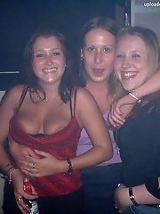 12 pictures - Bosomy chicks boast their tits and show upblouse