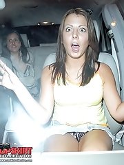 12 pictures - Awesome up skirt in car