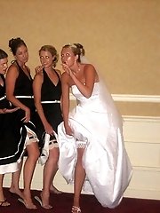 22 pictures - Naughty Brides upskirt photos