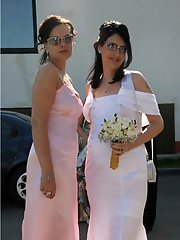 10 pictures - Naughty Brides upskirt photos