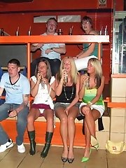 12 pictures - Lewd dancers shamelessly demonstrate hot upskirt