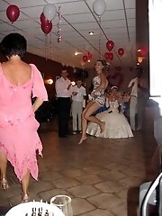 10 pictures - Naughty Brides upskirt photos