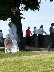 10 pictures - Naughty Brides upskirt photos