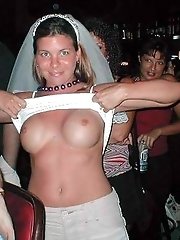 10 pictures - Naughty Brides upskirt photos
