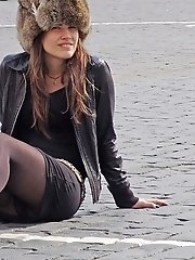 12 pictures - Very hot lace panty up the skirt