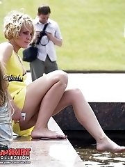 12 pictures - Sexy girls flash upskirt panties